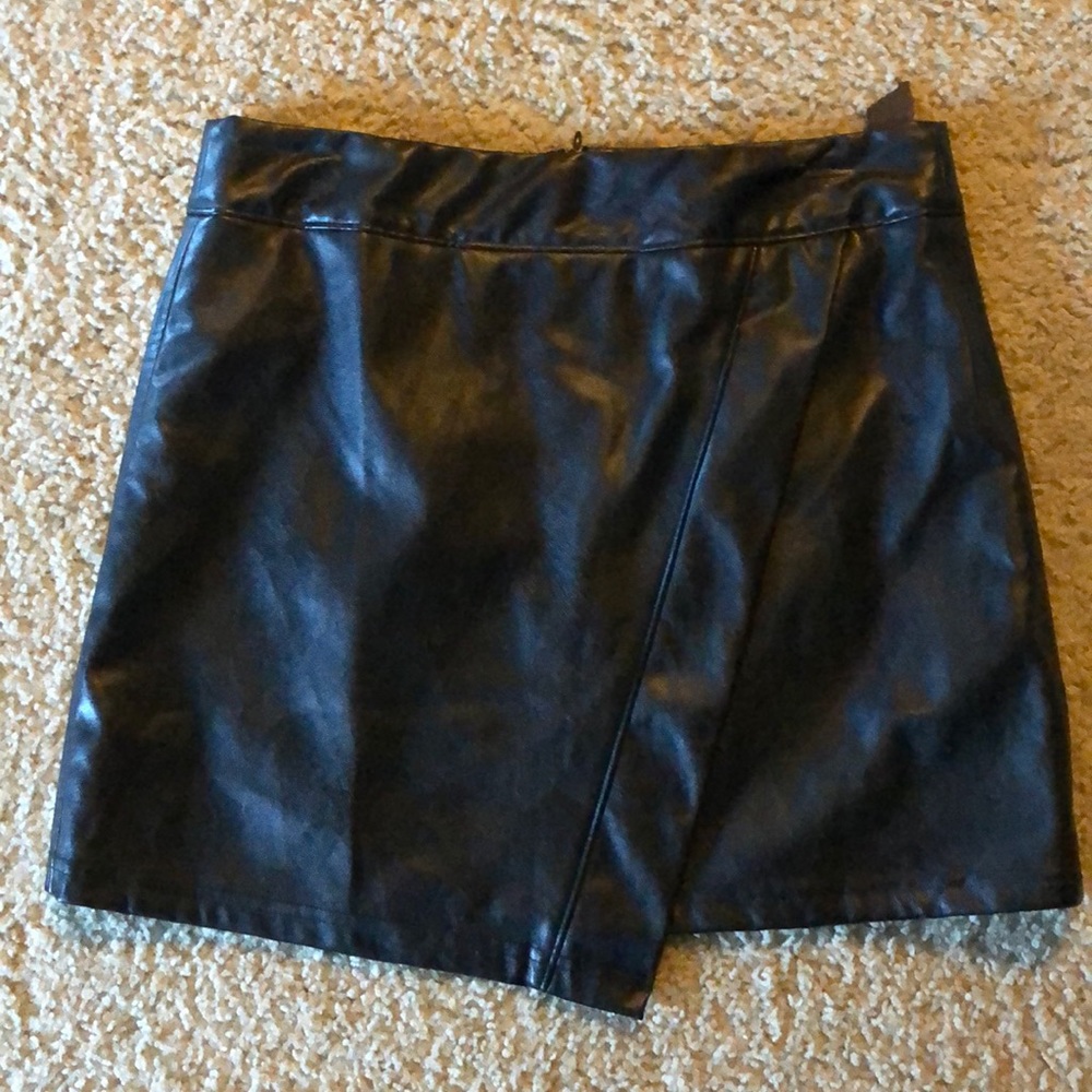 faux leather skirt